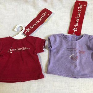 American Girl Place LA & Boutique Bistro Atlanta Tee Shirts & 1 Hanger New w Tag